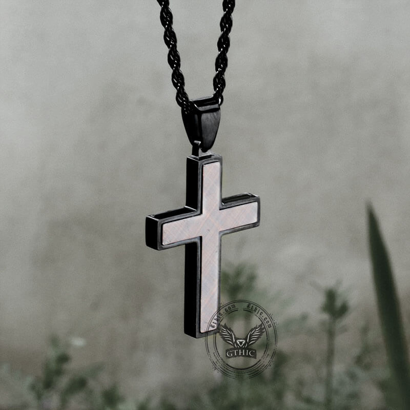 Simple Cross Stainless Steel Christian Pendant