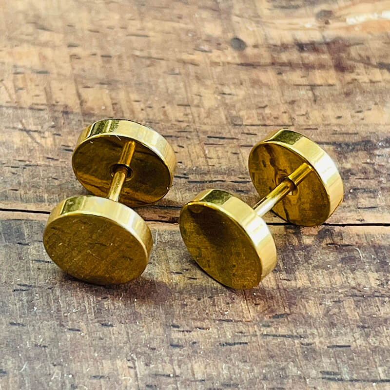 Simple Great Wall Pattern Stainless Steel Stud Earrings