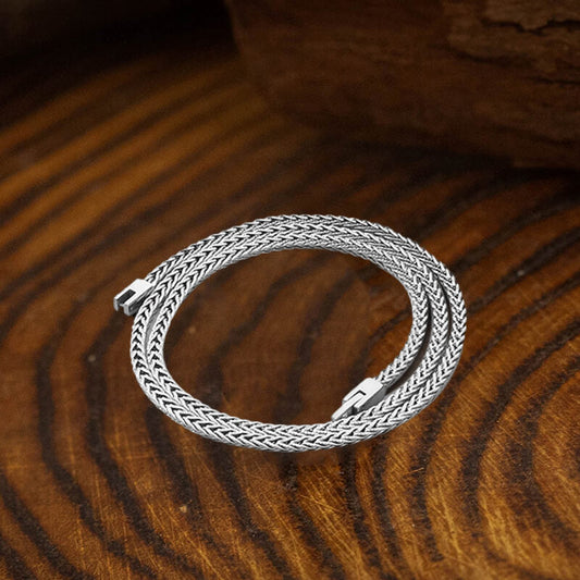 Simple Solid Color Jewelry Buckle Stainless Steel Necklace