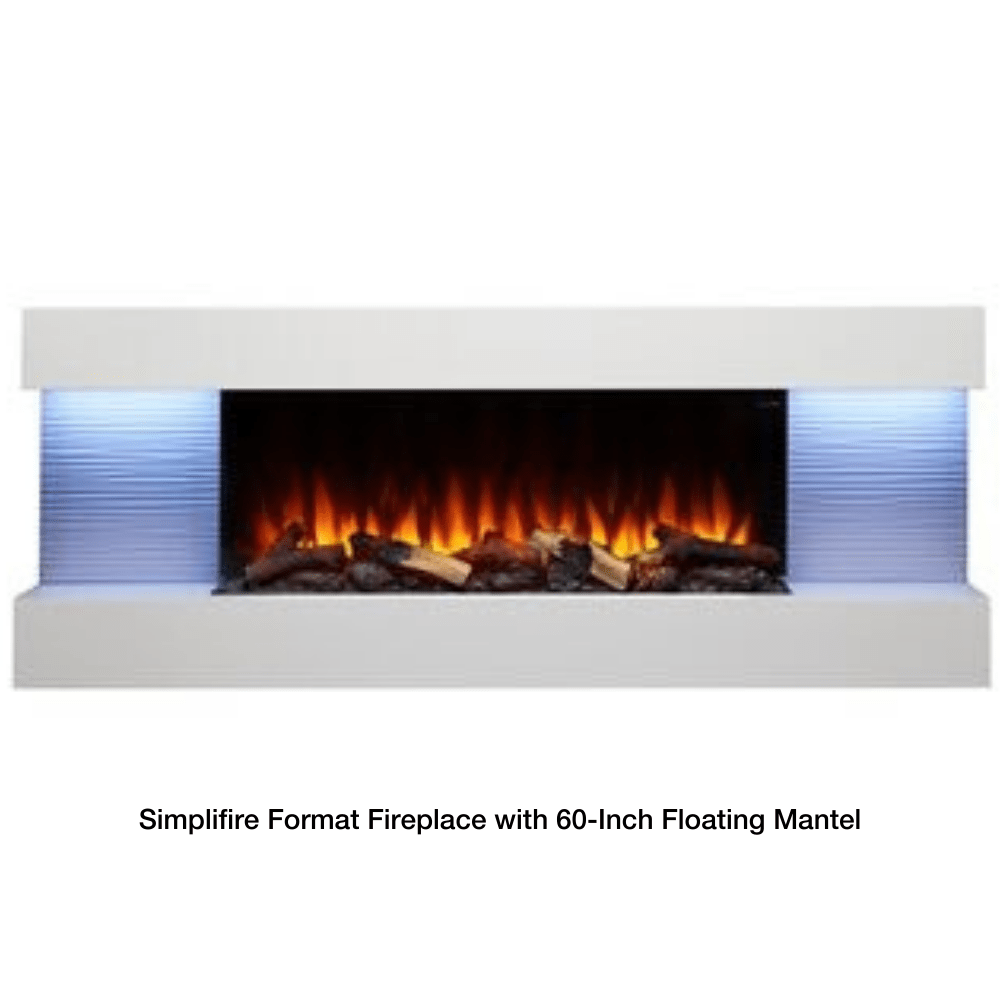 Simplifire Format 36-Inch Wall-Mounted Electric Fireplace With Mantel Options (SF-FORMAT36)