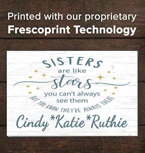 Sister Gift Sign Sisters are Like Stars Personalized