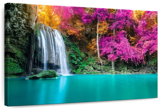 Erawan Waterfall Autumn Scene Wall Art