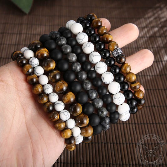 Skull Stainless Steel Beads Bracelet