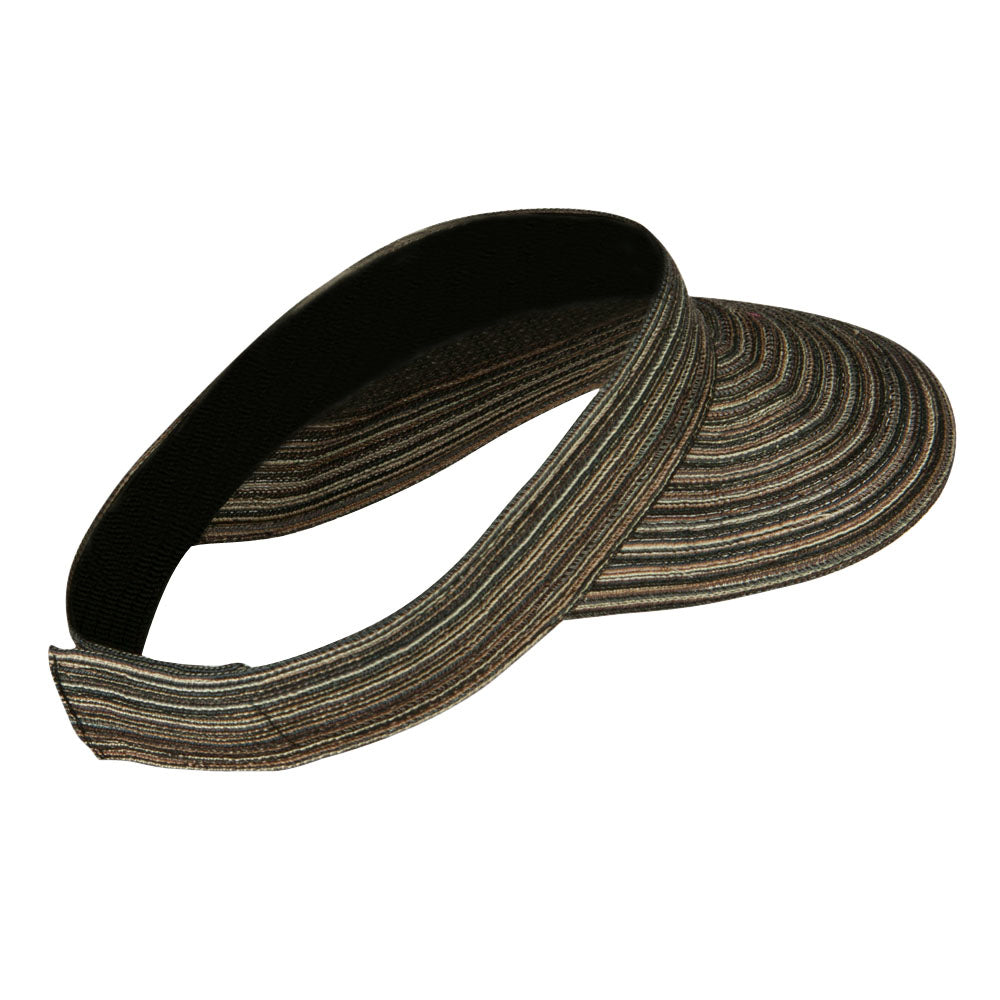 UPF 40+ Multi Colored Poly Braid Sun Visor