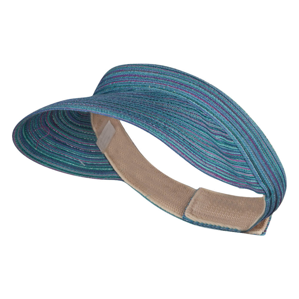 UPF 40+ Multi Colored Poly Braid Sun Visor