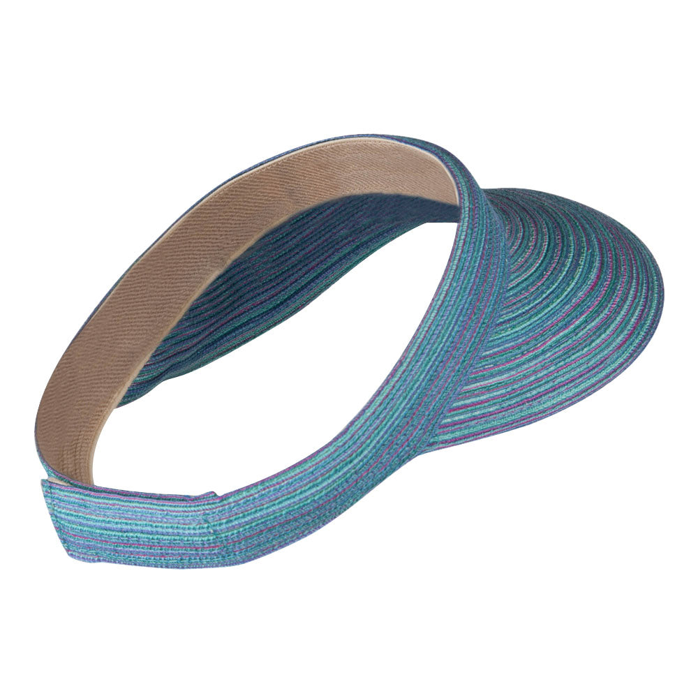 UPF 40+ Multi Colored Poly Braid Sun Visor
