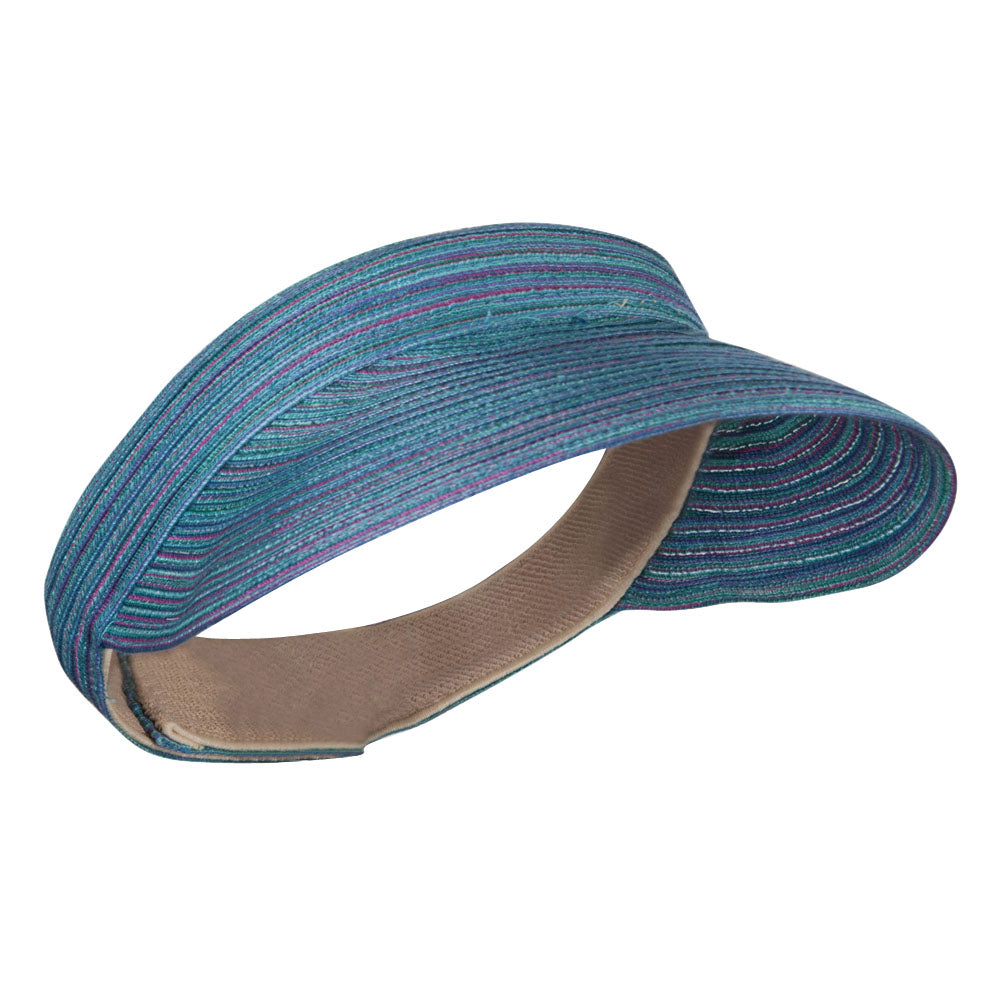 UPF 40+ Multi Colored Poly Braid Sun Visor