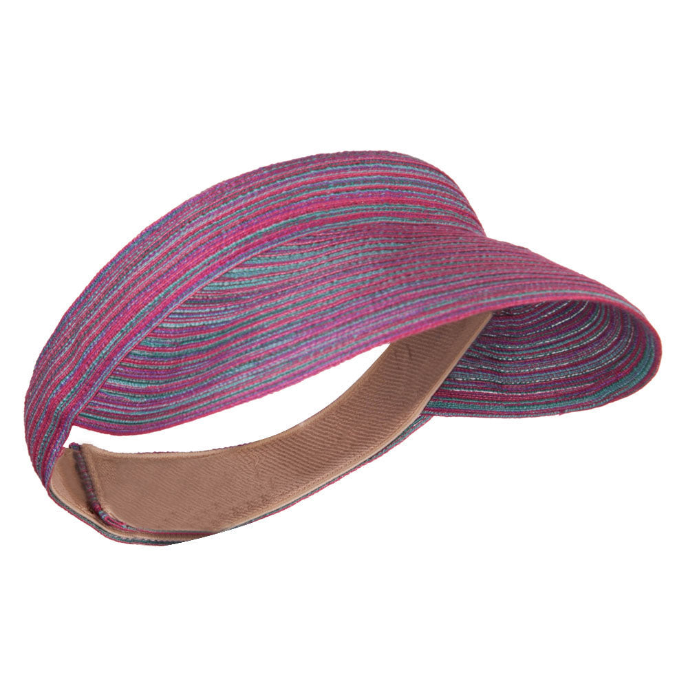 UPF 40+ Multi Colored Poly Braid Sun Visor