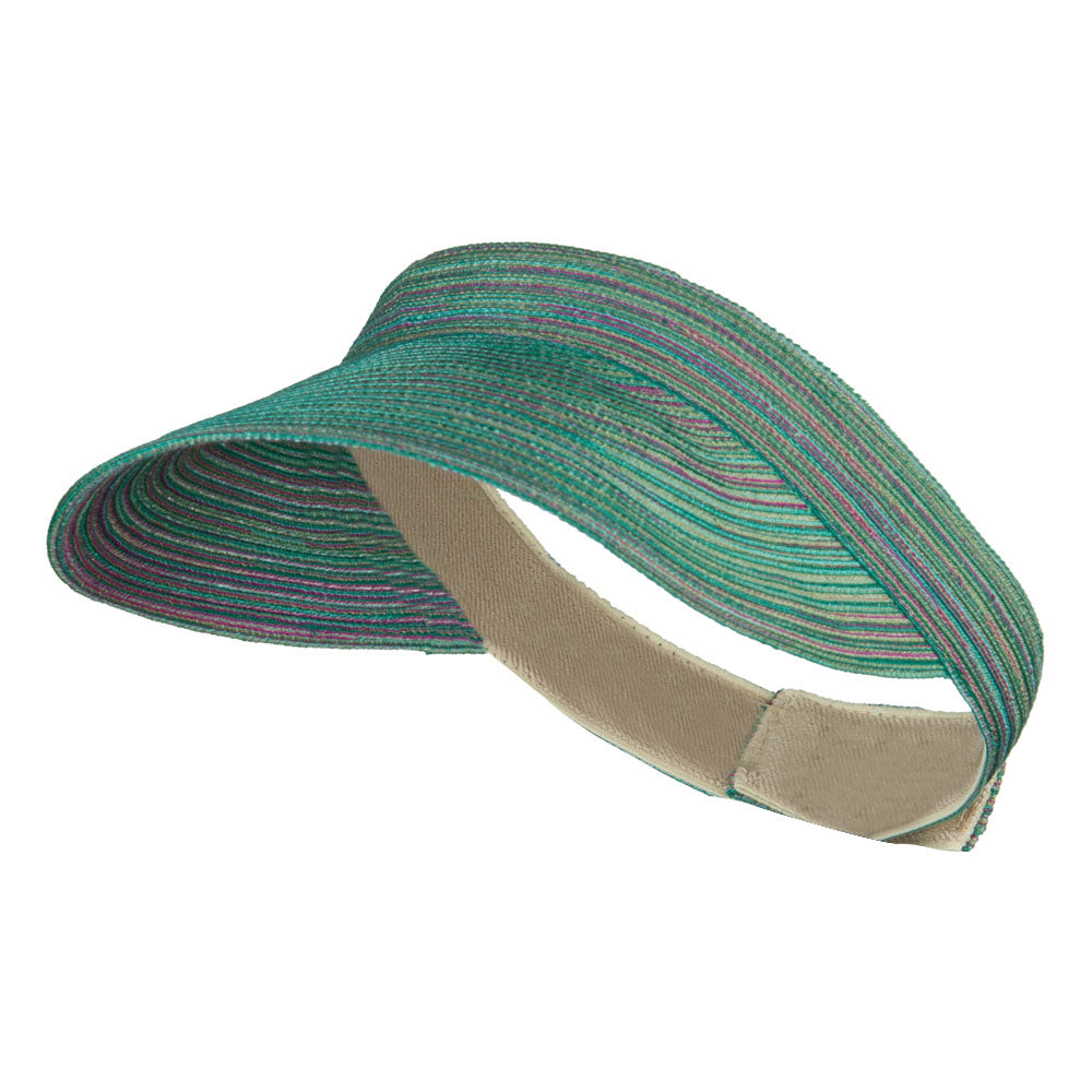 UPF 40+ Multi Colored Poly Braid Sun Visor