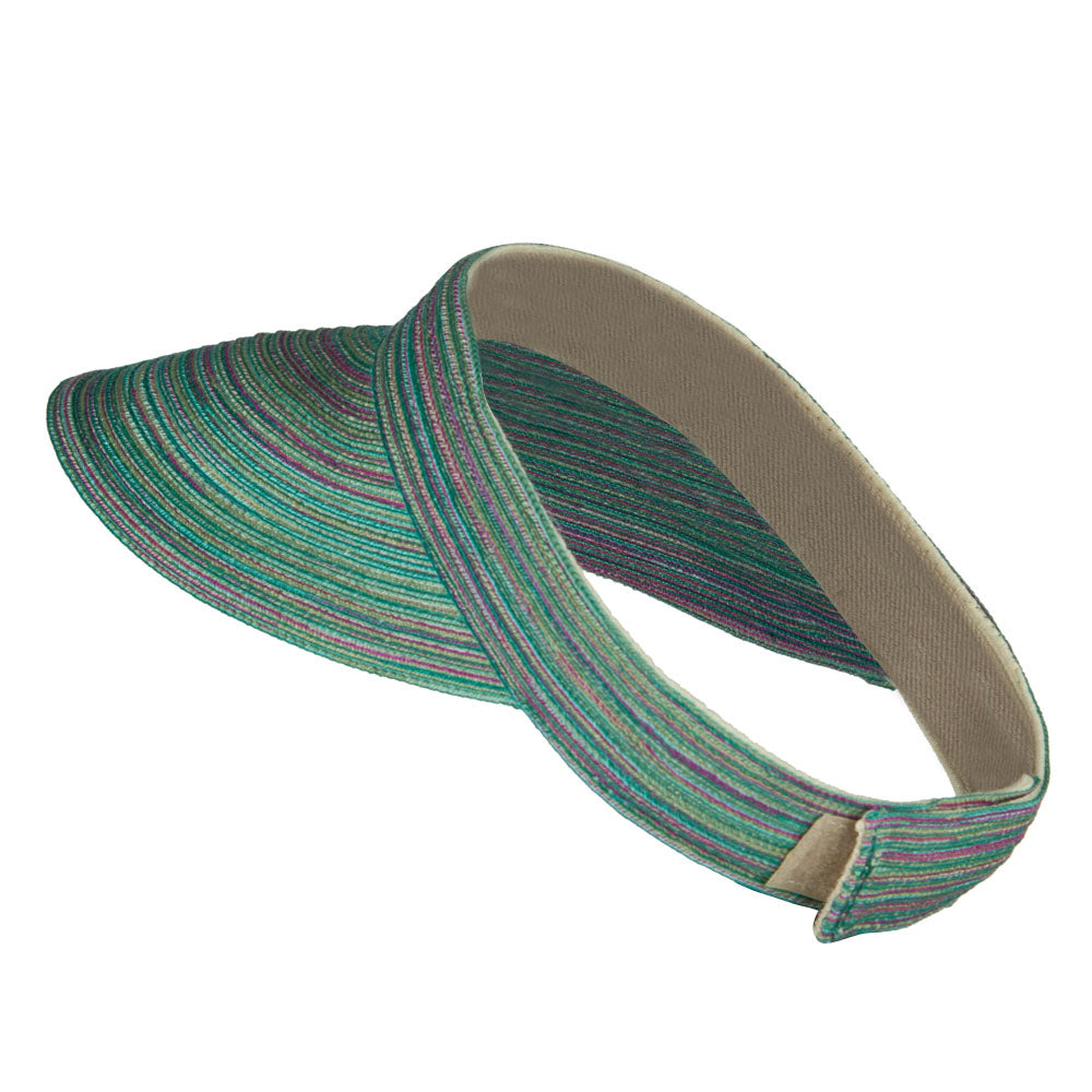 UPF 40+ Multi Colored Poly Braid Sun Visor