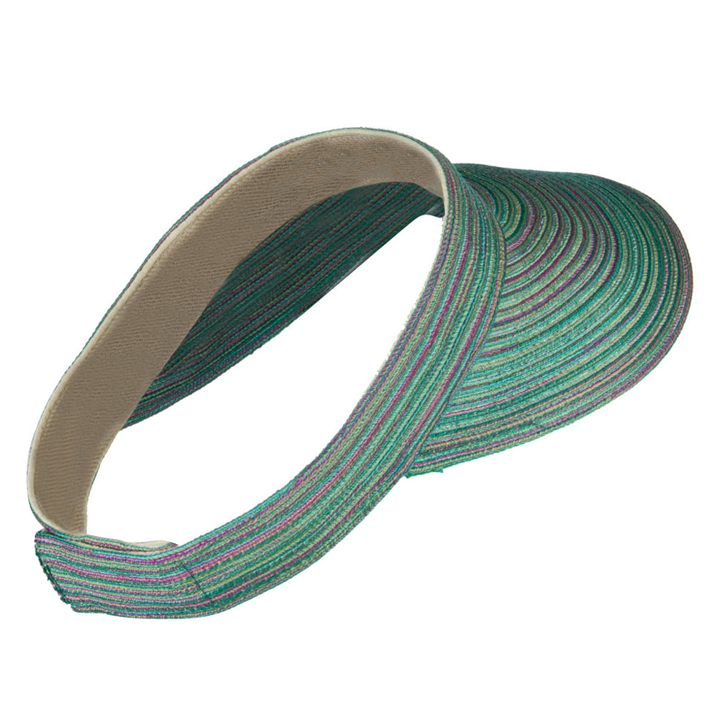 UPF 40+ Multi Colored Poly Braid Sun Visor