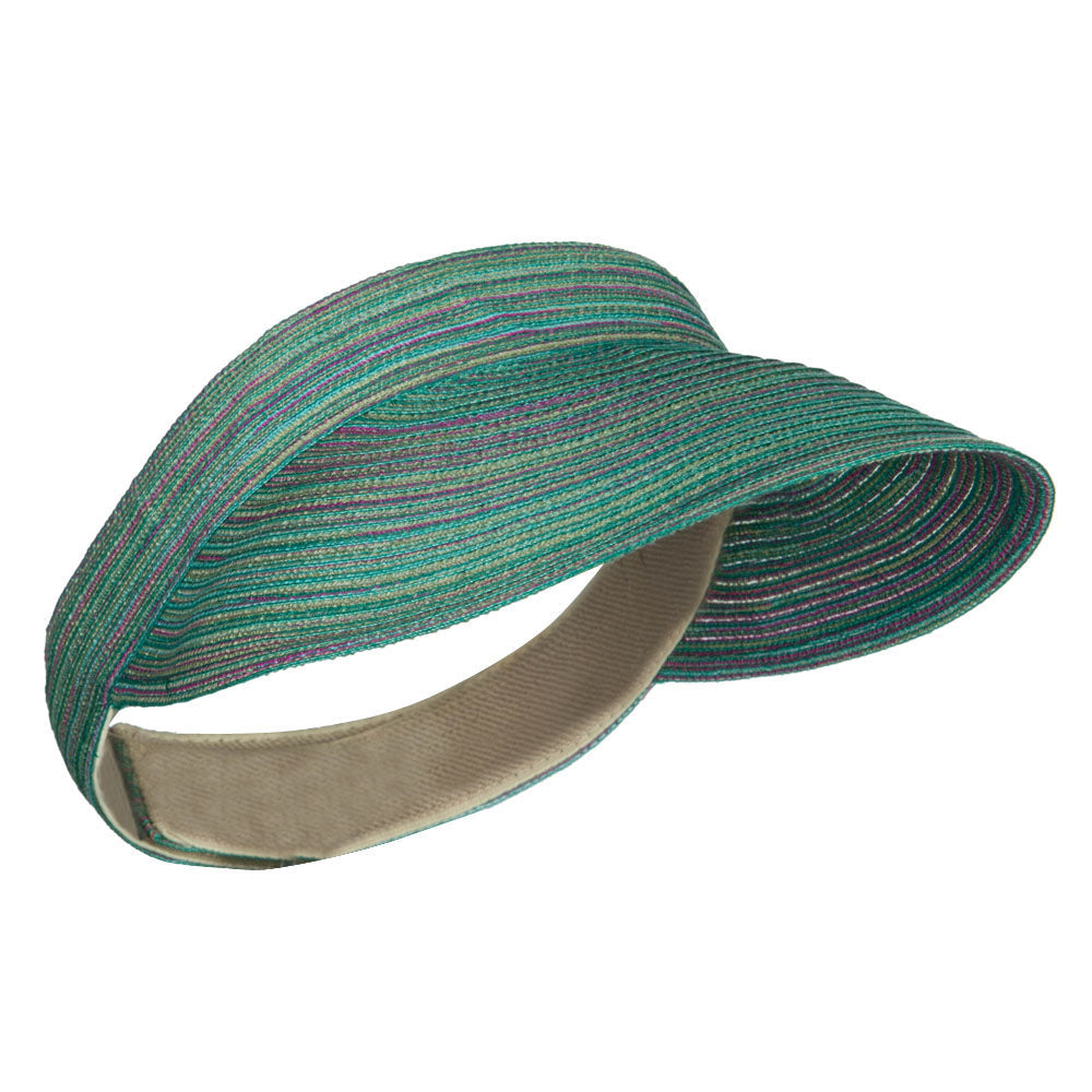UPF 40+ Multi Colored Poly Braid Sun Visor