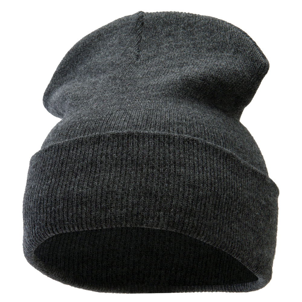 12 Inch Solid Long Beanie Made in USA