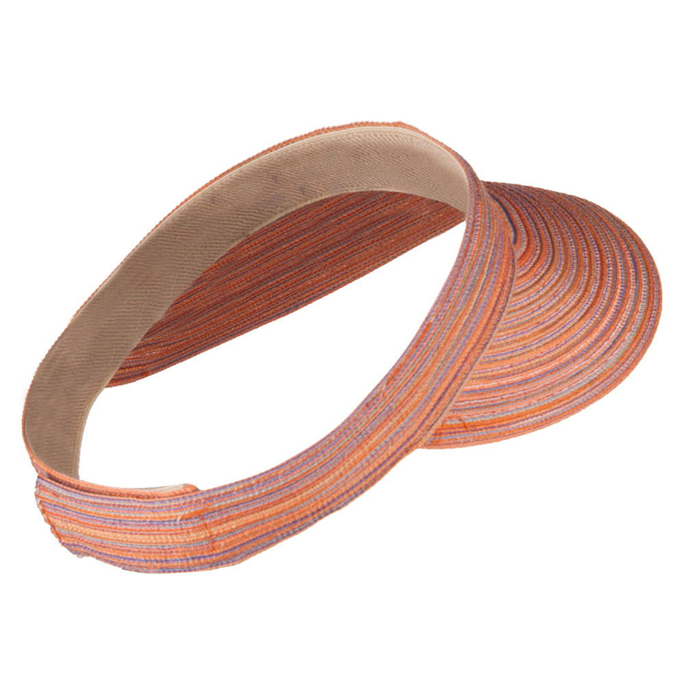 UPF 40+ Multi Colored Poly Braid Sun Visor
