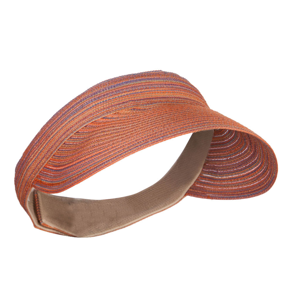 UPF 40+ Multi Colored Poly Braid Sun Visor
