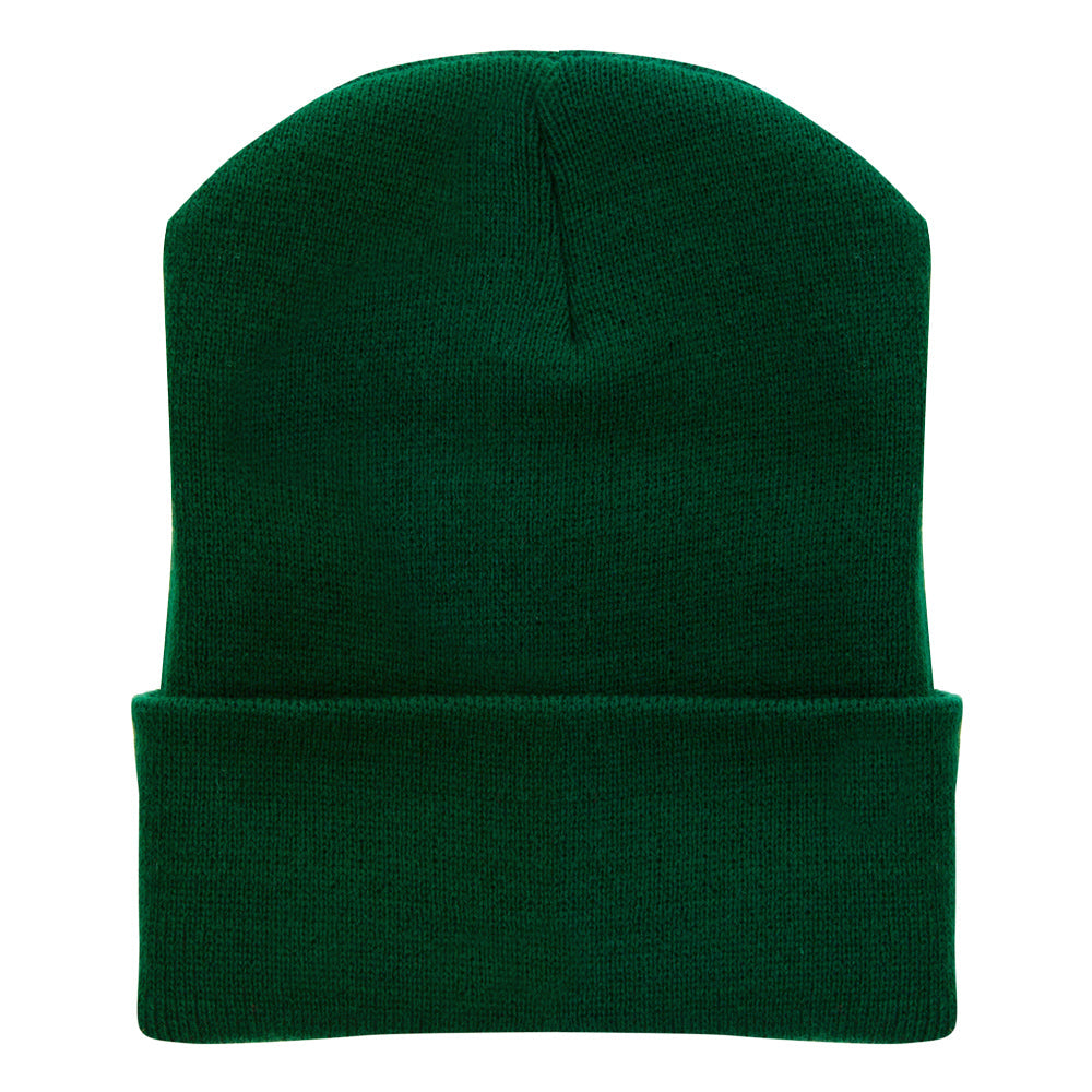12 Inch Solid Long Beanie Made in USA