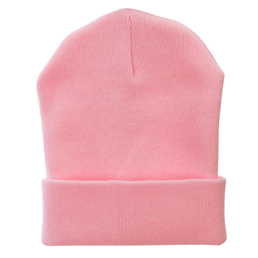 12 Inch Solid Long Beanie Made in USA