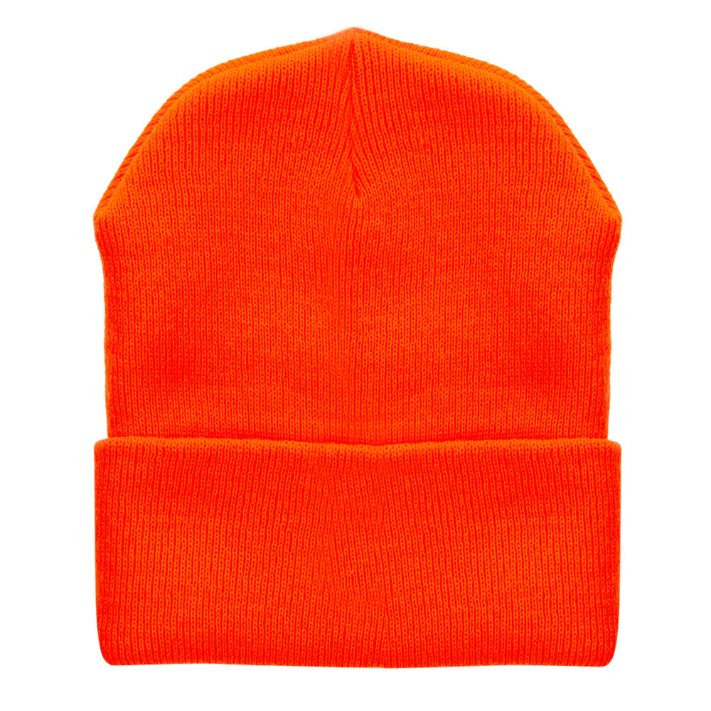 12 Inch Solid Long Beanie Made in USA