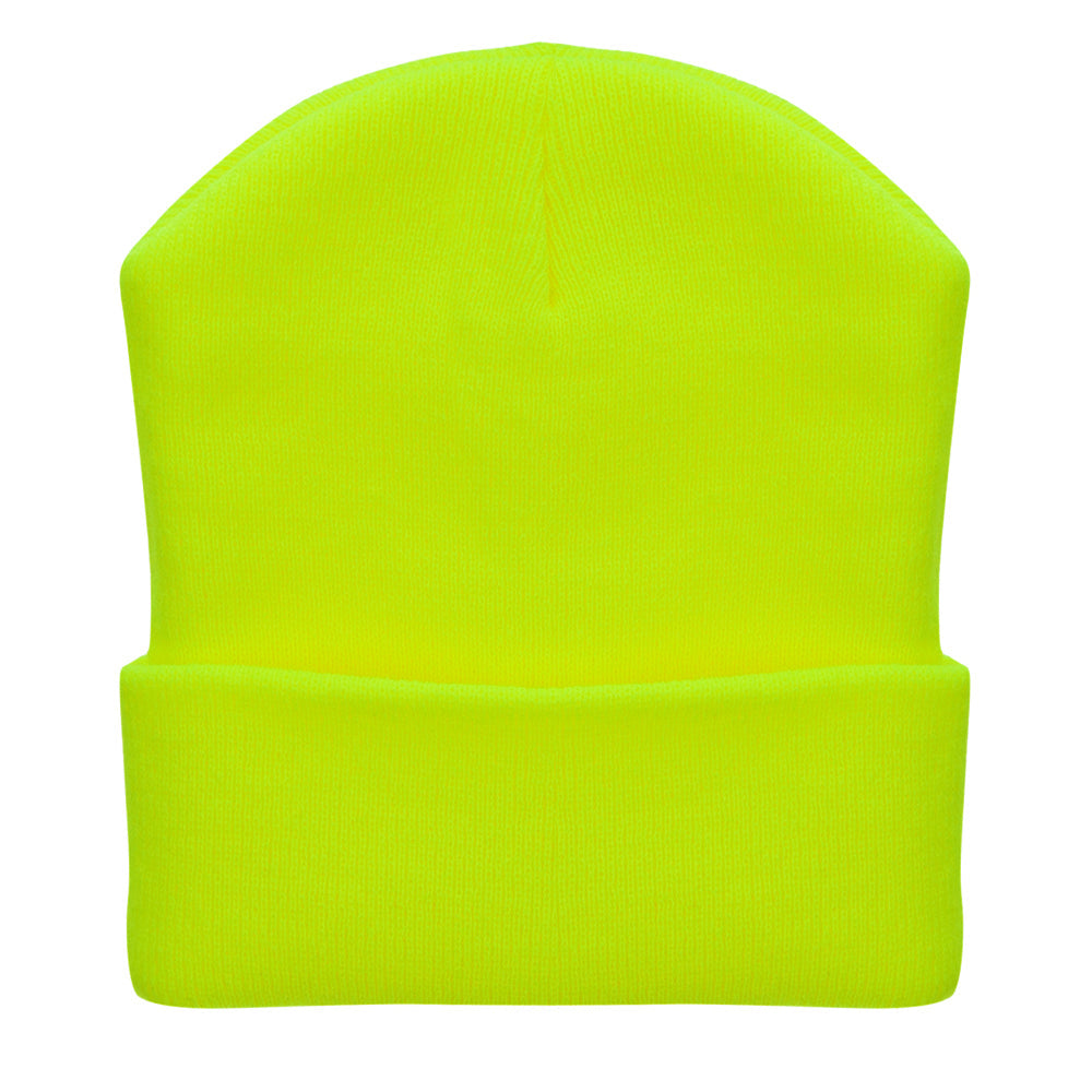 12 Inch Solid Long Beanie Made in USA