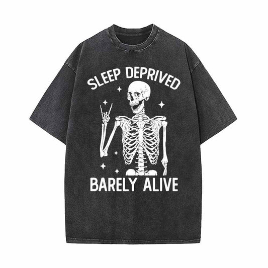 Sleep Deprived Barely Alive Vintage Washed T-shirt