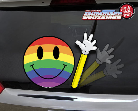 Have a Nice Day Rainbow Smiley WiperTags