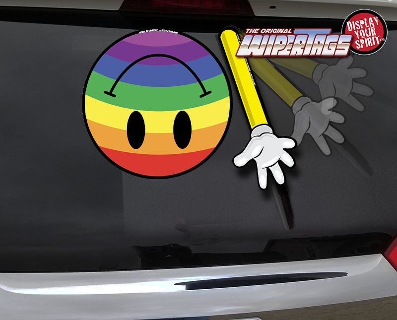 Have a Nice Day Rainbow Smiley WiperTags