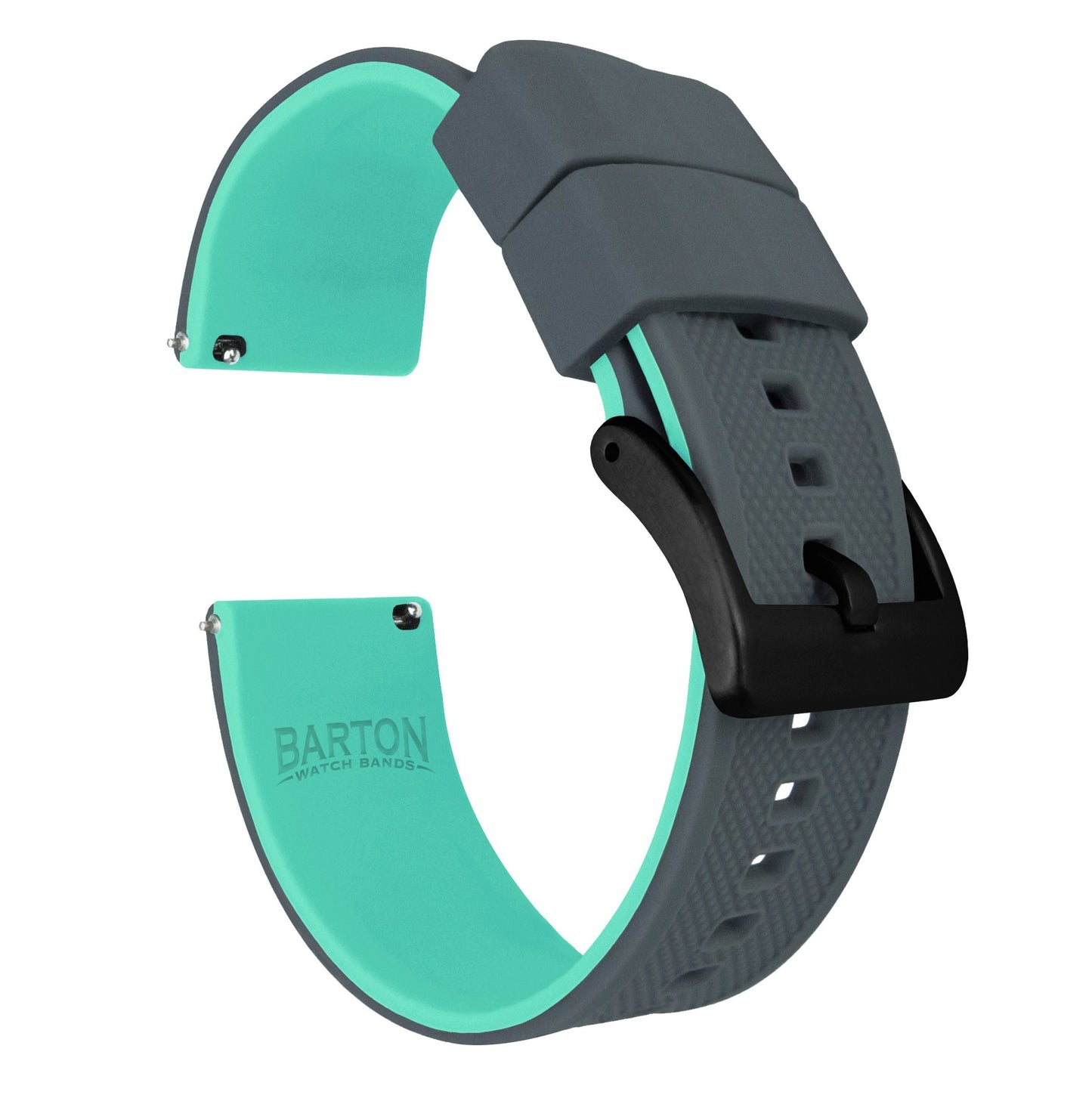 Smoke Grey Top Mint Green Bottom Elite Silicone Watch Band