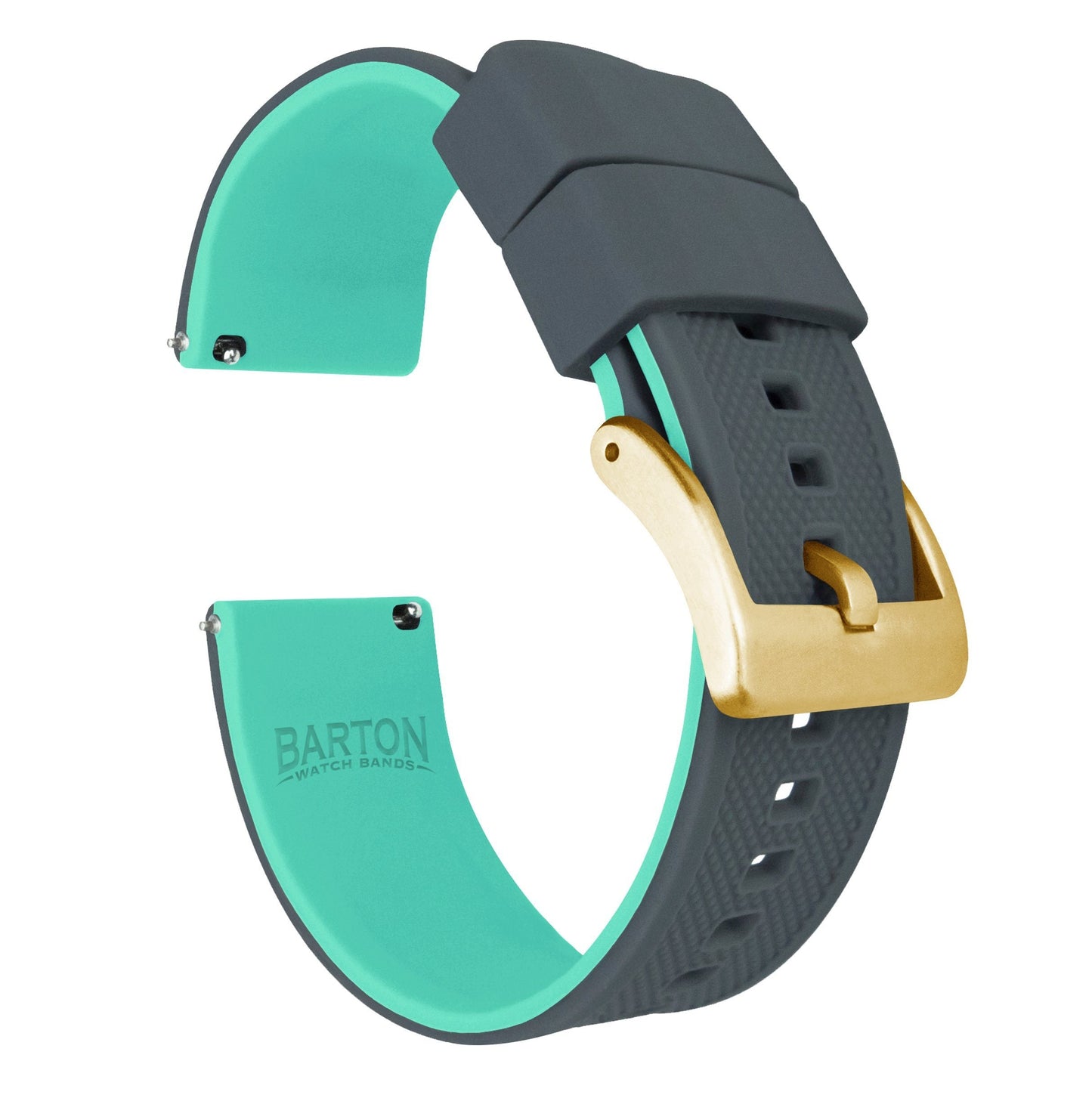 Smoke Grey Top Mint Green Bottom Elite Silicone Watch Band