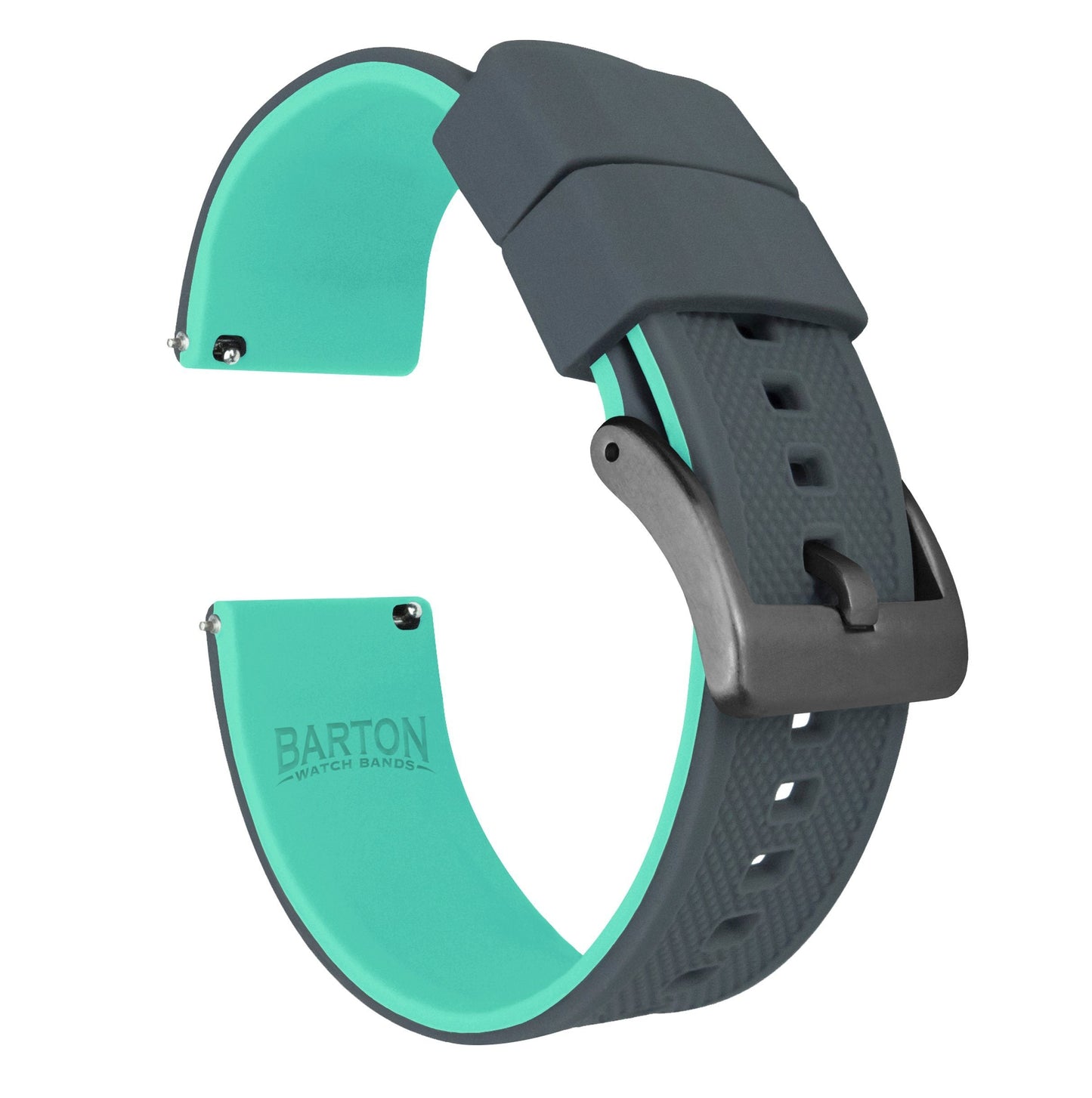 Smoke Grey Top Mint Green Bottom Elite Silicone Watch Band