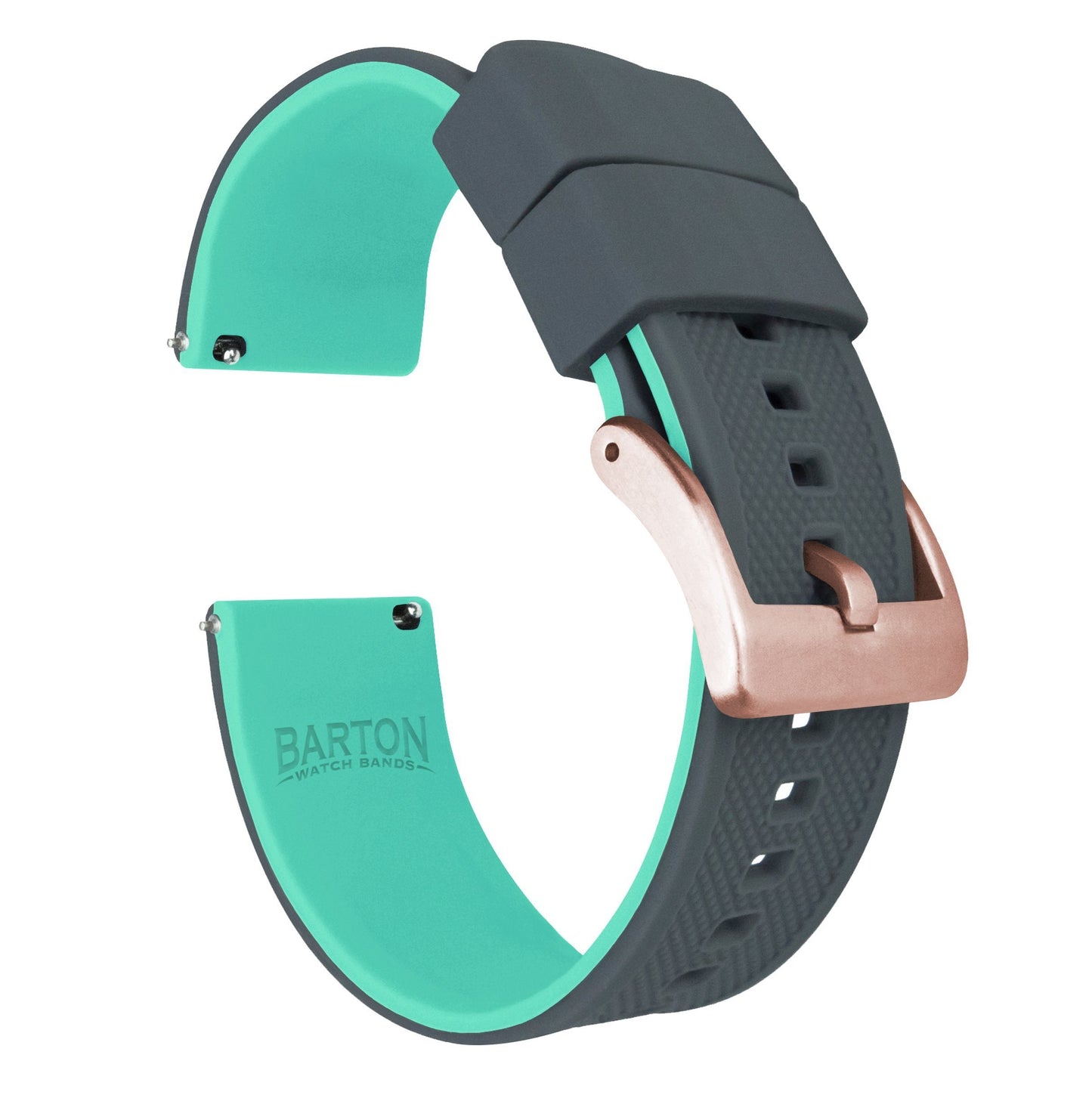 Smoke Grey Top Mint Green Bottom Elite Silicone Watch Band