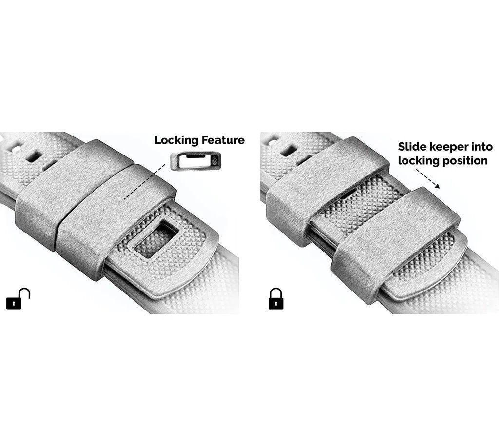 Smoke Grey Top Mint Green Bottom Elite Silicone Watch Band