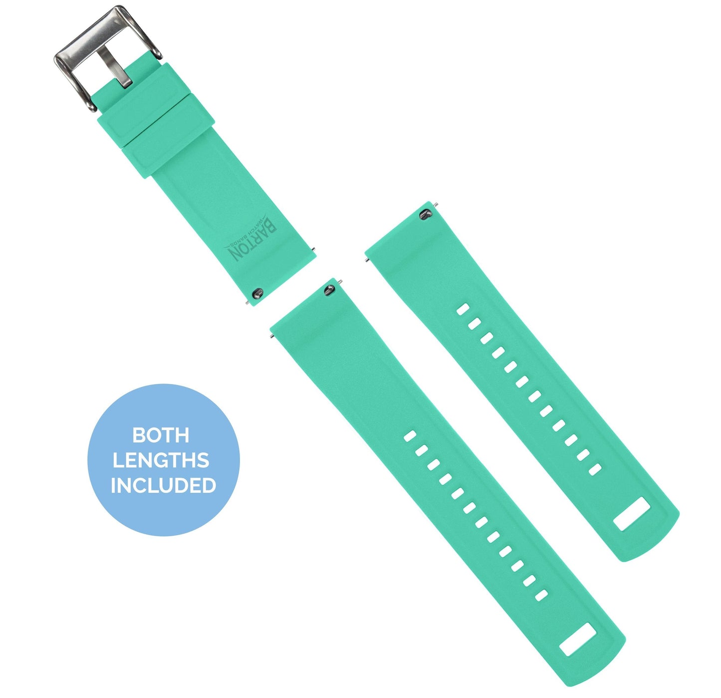 Smoke Grey Top Mint Green Bottom Elite Silicone Watch Band