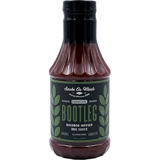 Smoke on Wheels Bootleg Bourbon Infused BBQ Sauce 16 oz.