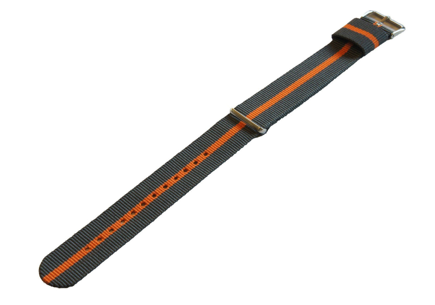 Smoke Grey And Pumpkin Orange NATO® style Watch Band