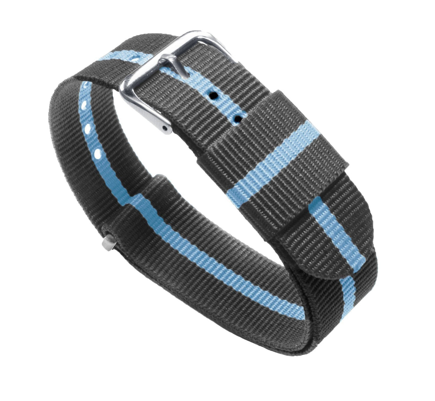 Smoke Sky Grey Blue Nylon NATO® style Watch Band
