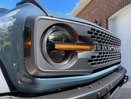 Smoked Sidemarker Overlays (Front Only) - 2021+ Bronco (ALL)