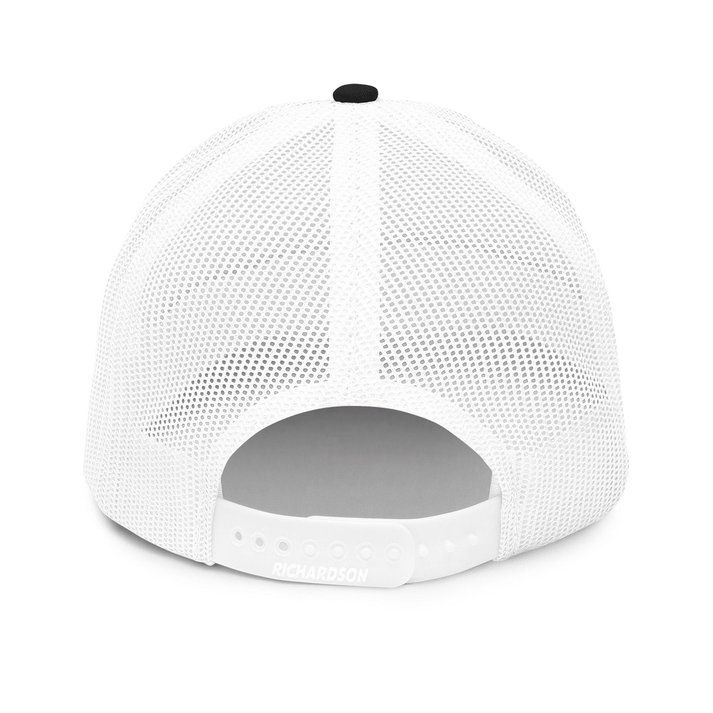 Snap Back Embroidered Hat -  Black/White