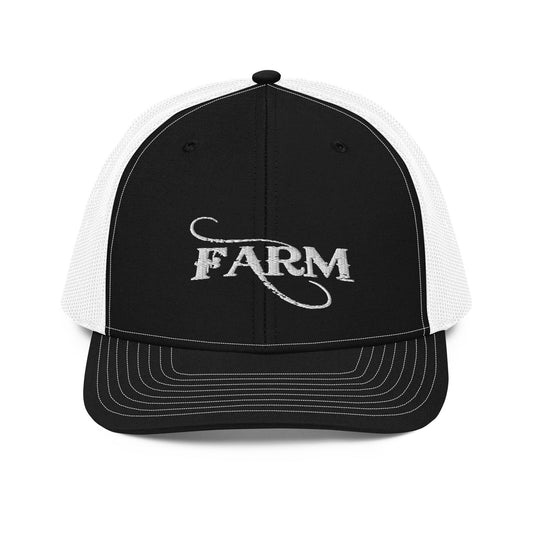 Snap Back Embroidered Hat -  Black/White