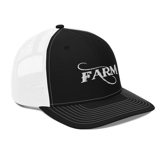 Snap Back Embroidered Hat -  Black/White
