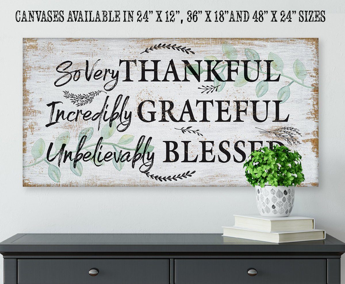 So Very Thankful - Canvas