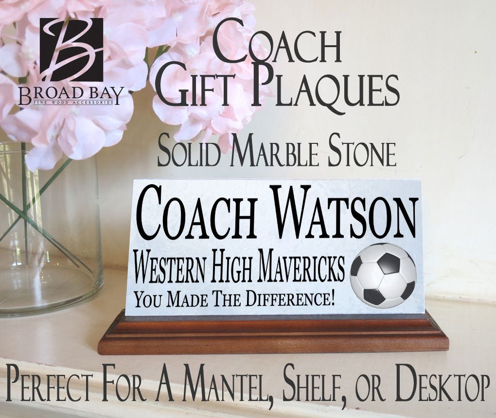 Soccer Coach Gift Plaque Custom Team Appreciation Award For Great Coaches