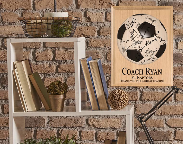 Soccer Coach Gift Plaque SIGNABLE by TEAM