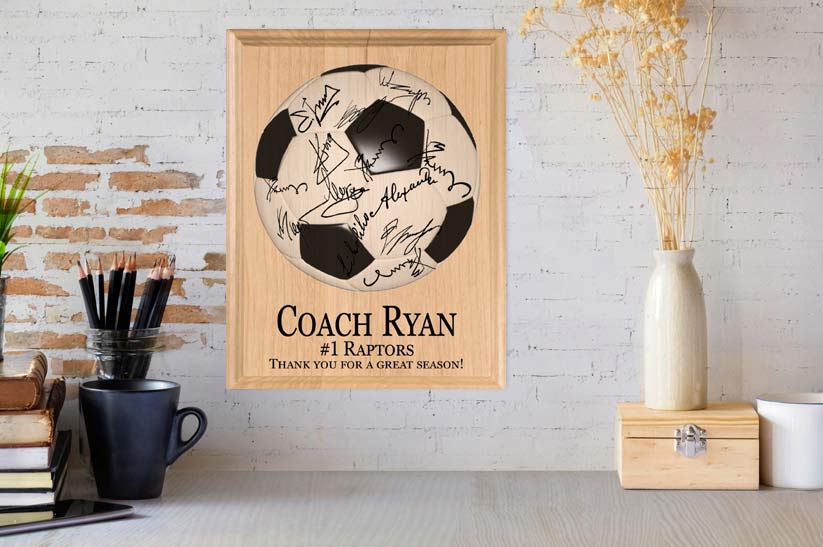 Soccer Coach Gift Plaque SIGNABLE by TEAM