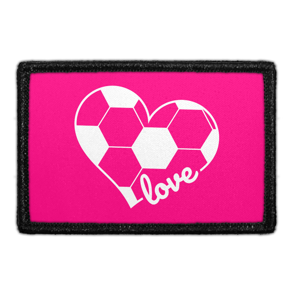 Soccer Heart - Pink and White - Patch