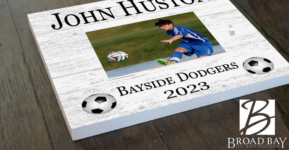 Soccer Player Recognition Award Photo Plaque - Senior Season Year End Gift for Player, Coach or MVP