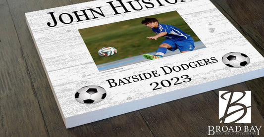 Soccer Player Recognition Award Photo Plaque - Senior Season Year End Gift for Player, Coach or MVP