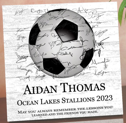 Soccer Trophy Plaque - Recognition Award - for Players, Senior Season Gift, MVP or Coaches