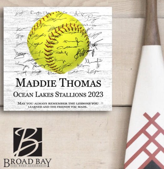 Softball Trophy Plaque - Recognition Award - for Players, Senior Season Gift, MVP or Coaches