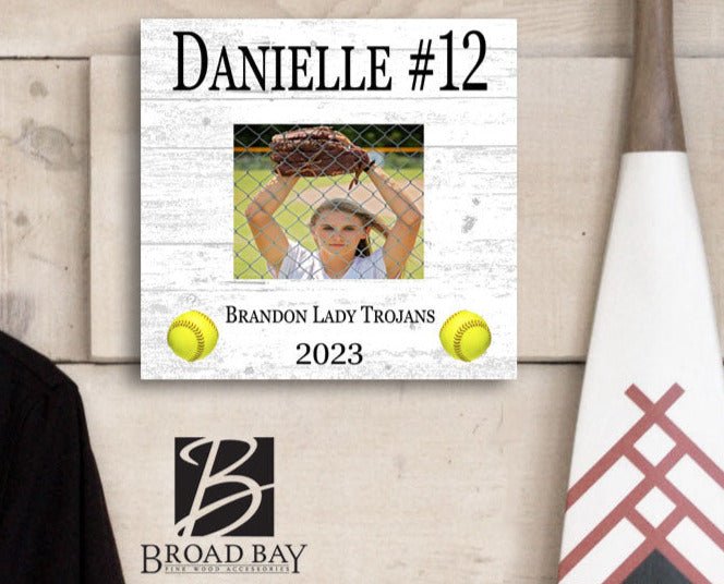 Softball Recognition Award Plaque Photo Frame for MVP or Senior Season End Gift