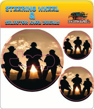 Steering wheel decal Soldiers
